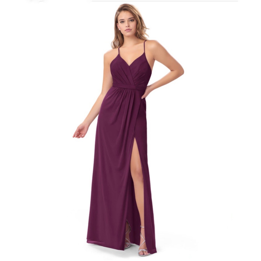 Azazie Luxy Bridesmaid Dress in Raspberry - Picture 3 of 11